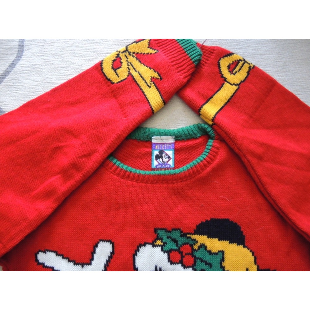 VTG Disney Minnie Mouse Christmas Sweater Cardigan – Size Large (11/12) - Picture 3 of 5